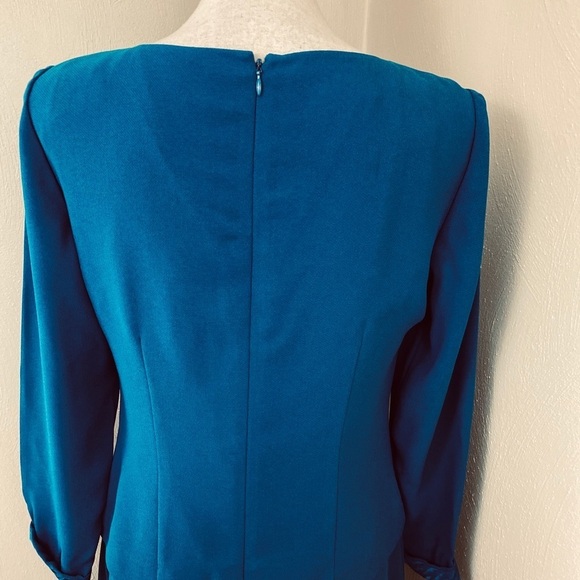 Cynthia Howie For Maggy Boutique Dress. Blue Greenish Sz 6 - Picture 8 of 10